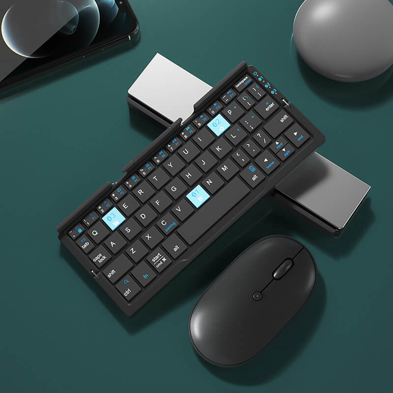 Mini-sammenklappeligt tastatur til telefon/tablet/bærbar computer