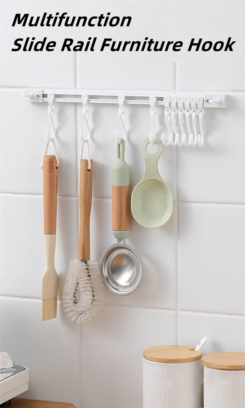⏳ Tidsbegrænset tilbud ⏰ Multifunktionel skinne med kroge 🛍️