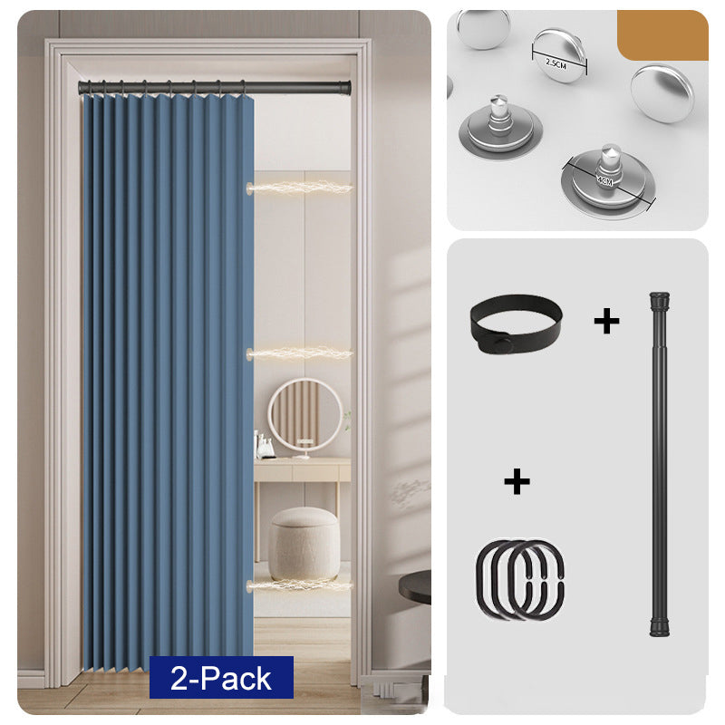 🚪50 % RABAT NU! ✨Magnetisk harmonikadørgardin, der ikke kræver boring – tykt, plisseret, varmeisolerende rumdeler