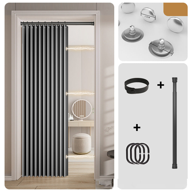 🚪50 % RABAT NU! ✨Magnetisk harmonikadørgardin, der ikke kræver boring – tykt, plisseret, varmeisolerende rumdeler