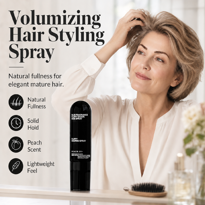 💁 50 % RABAT I BEGRÆNSET PERIODE! Fluffy Hair Shaping Spray, hårspray med langvarig ferskenduft, der giver volumen og holder hele dagen