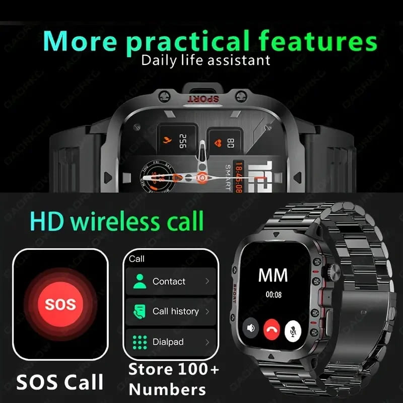 Robust udendørs smartwatch – over 100 sportsfunktioner