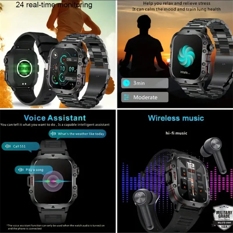 Robust udendørs smartwatch – over 100 sportsfunktioner