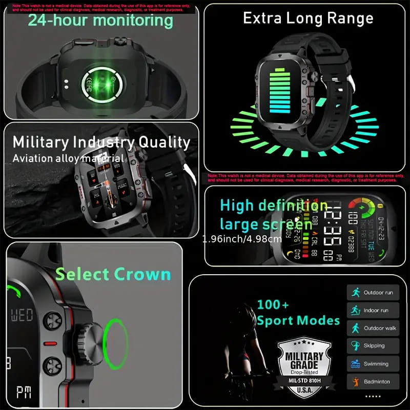 Robust udendørs smartwatch – over 100 sportsfunktioner