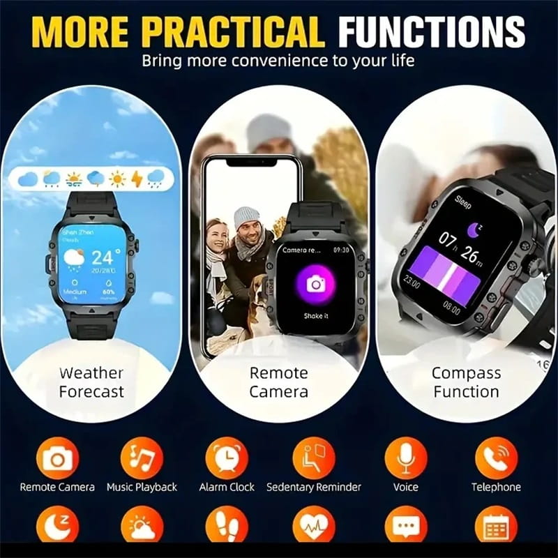 Robust udendørs smartwatch – over 100 sportsfunktioner