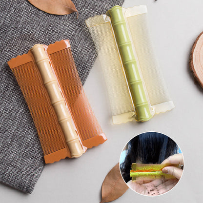 🎋 50 % rabat! Bambusinspireret dobbeltsidet fintandet kam | Fjerner lus og skæl | Ergonomisk greb | Til alle hårtyper | Til voksne, børn og kæledyr 🌿✨