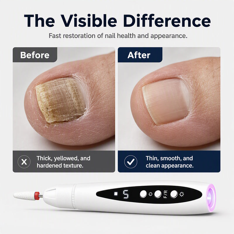 2-i-1 elektrisk neglefræser med UV-gellampe – bærbart manicure- og pedicuresæt
