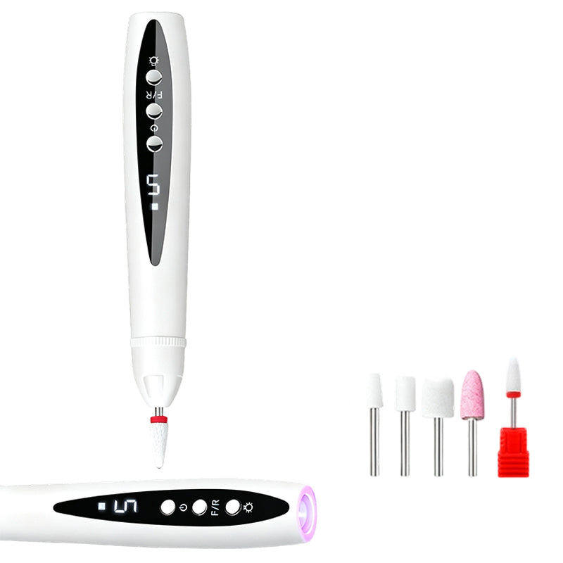2-i-1 elektrisk neglefræser med UV-gellampe – bærbart manicure- og pedicuresæt