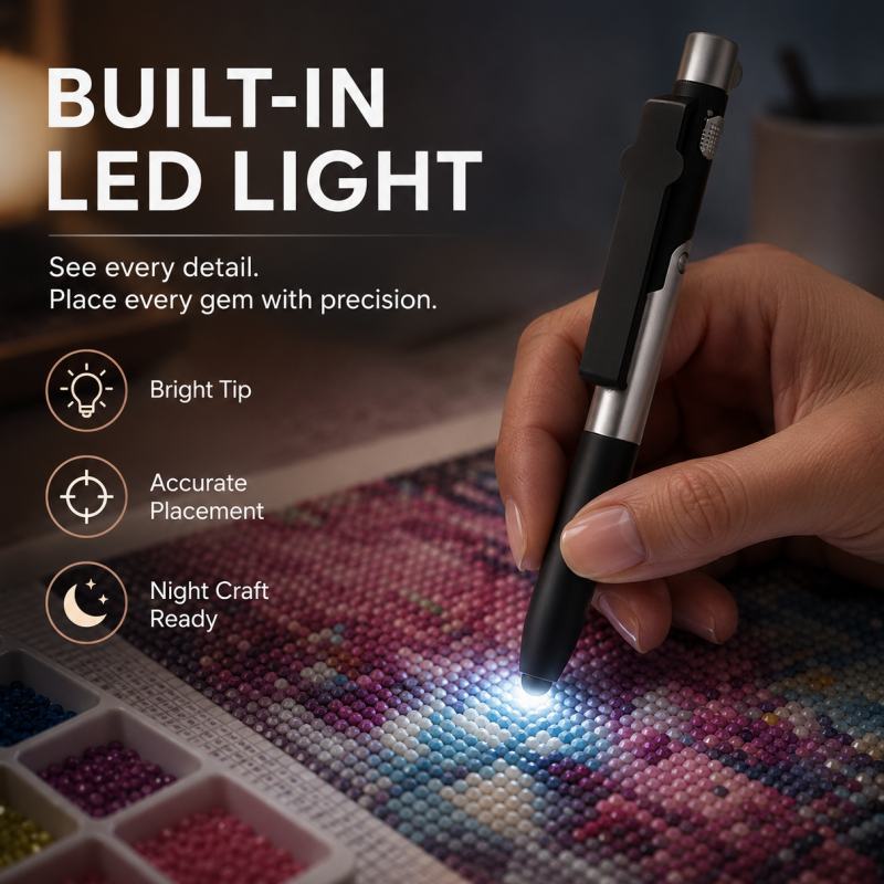 Bærbar LED-pen til diamantkunst