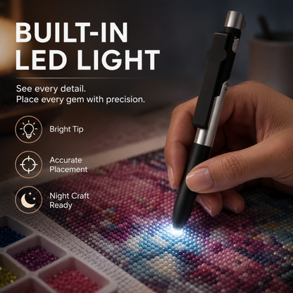Bærbar LED-pen til diamantkunst