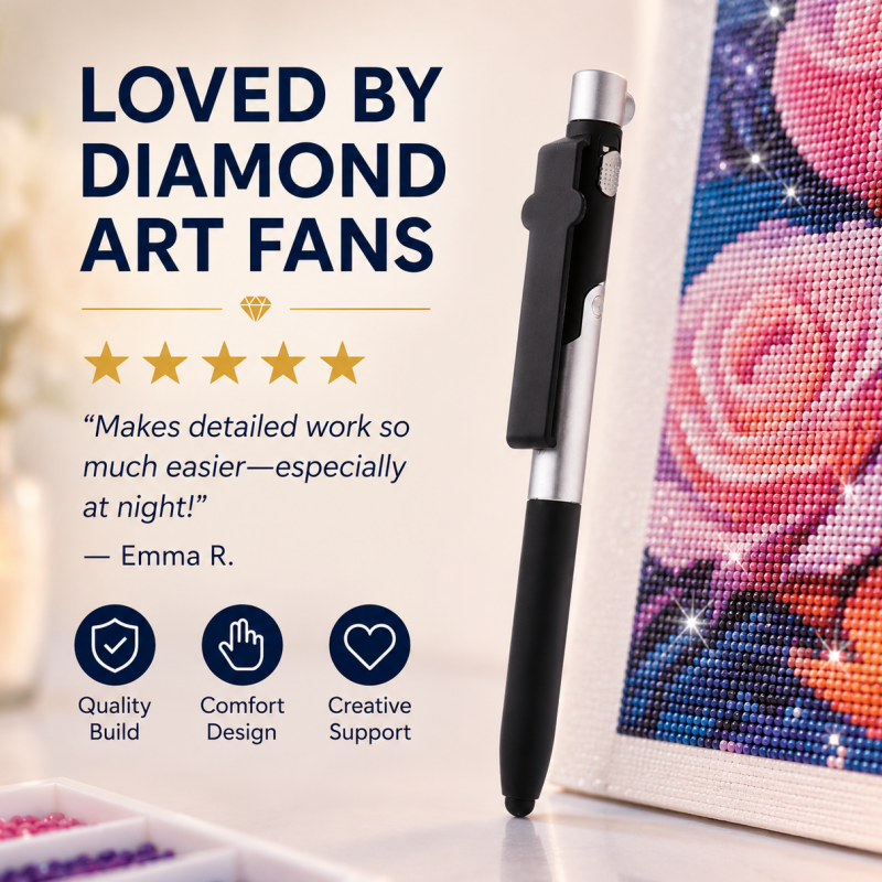 Bærbar LED-pen til diamantkunst