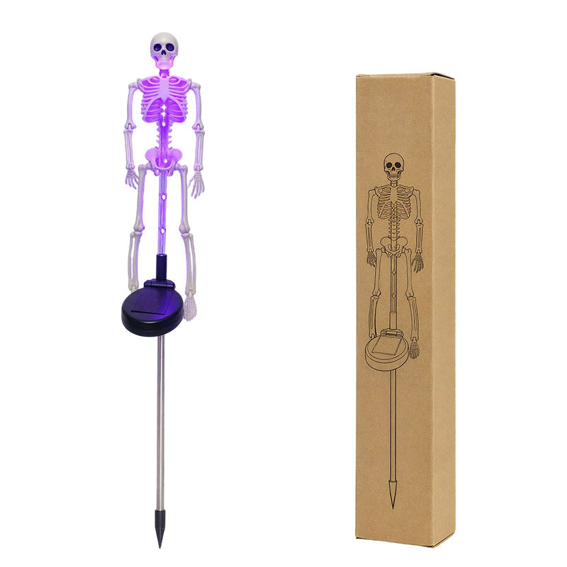 👻50 % rabat til Halloween! 💀Uhyggelig pynt til haven!🎃💡 Solcelledrevne skeletlamper på spyd – lyser i mørket, nemme at montere og perfekte til have, veranda og gangsti! 👻🪦✅