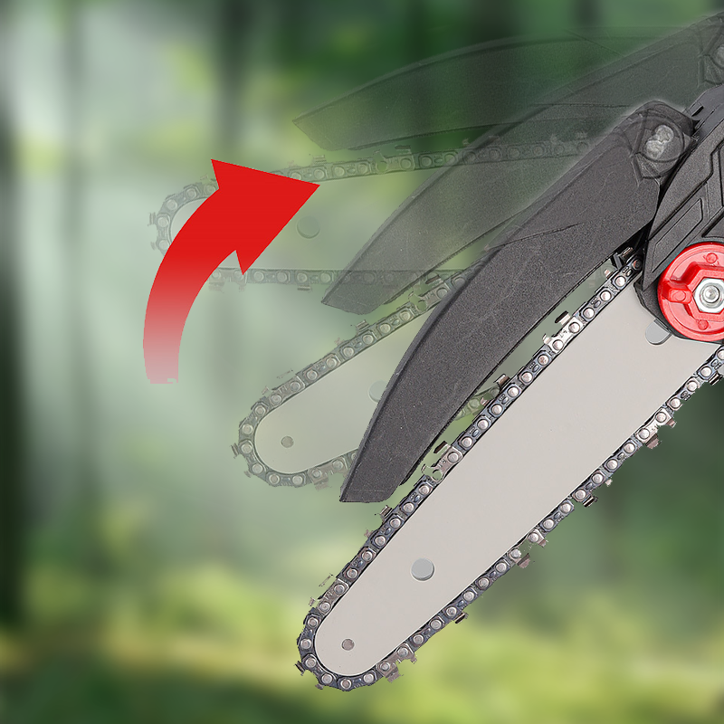 🪓 Børsteløs bærbar minisav – kraftig motor, lang batteritid, let og ergonomisk. Perfekt til beskæring, brænde og havearbejde – sikker og effektiv! 🌳🔋
