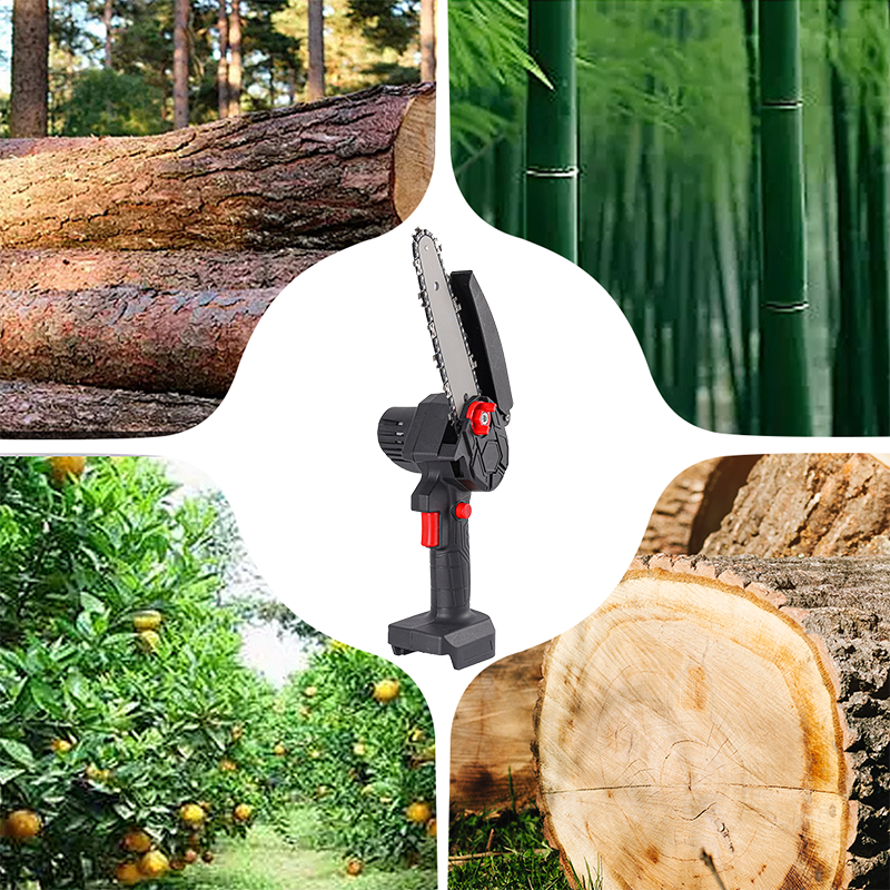 🪓 Børsteløs bærbar minisav – kraftig motor, lang batteritid, let og ergonomisk. Perfekt til beskæring, brænde og havearbejde – sikker og effektiv! 🌳🔋