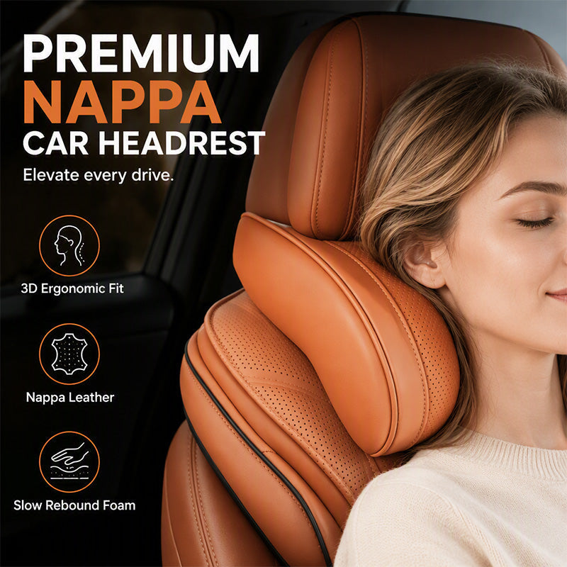 🚗💤 Reducér træthed under kørslen! Universal nakkepude i memory foam til bil – ergonomisk nakkestøtte til lange køreture