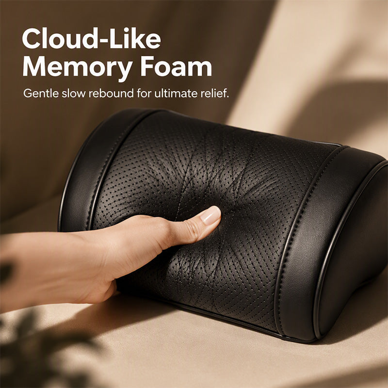 🚗💤 Reducér træthed under kørslen! Universal nakkepude i memory foam til bil – ergonomisk nakkestøtte til lange køreture
