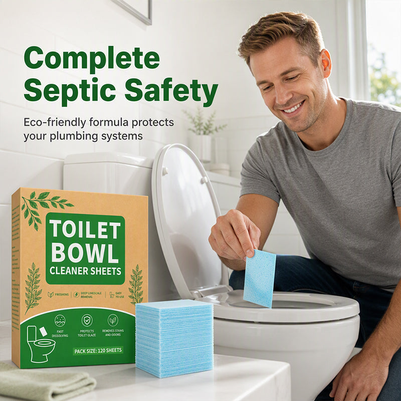 🚽 50 % RABAT NU! ✨ Hurtigopløselige rengøringsark til toilettet – friskt, nemt og effektivt 💧