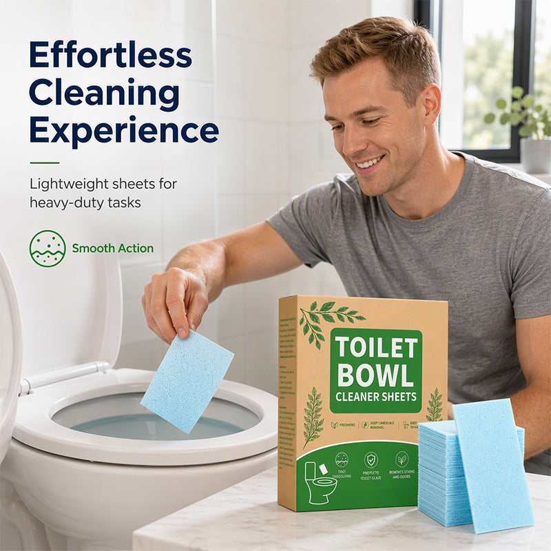 🚽 50 % RABAT NU! ✨ Hurtigopløselige rengøringsark til toilettet – friskt, nemt og effektivt 💧