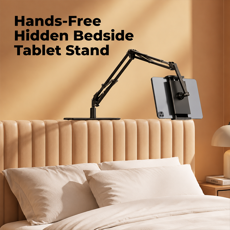 Magnetisk tabletstativ til sengekanten med skjult madrasbase