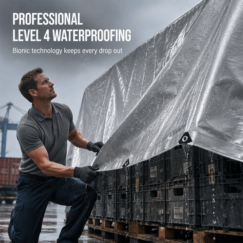 🏕️ 50 % RABAT NU! 💧 Kraftig, forstærket og vandtæt presenning – Holdbar, rivfast og vejrbestandig – Perfekt til camping, byggearbejde og beskyttelse udendørs 🌧️
