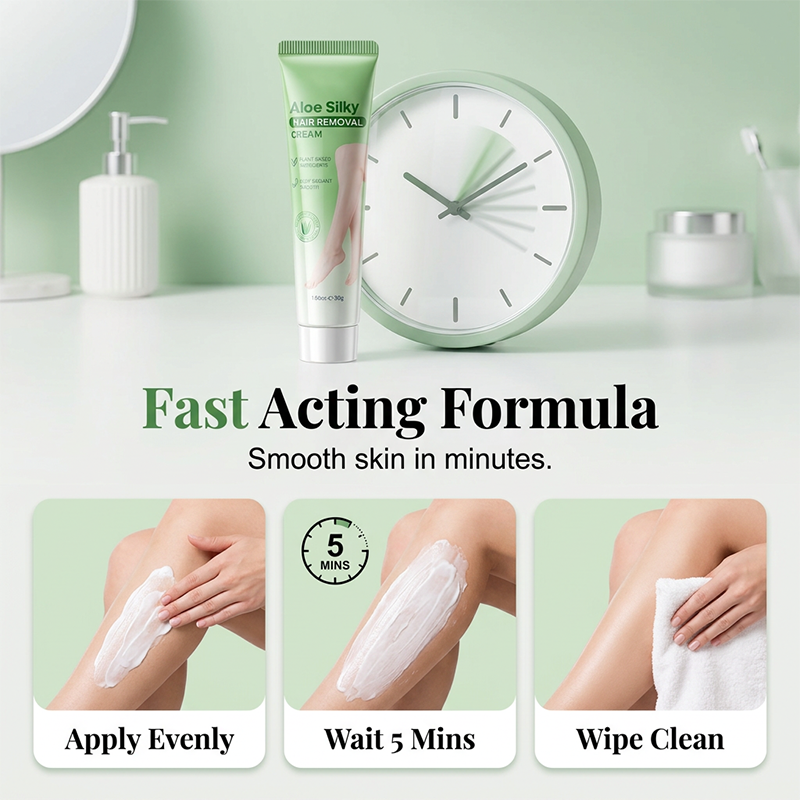 Mild hårfjerningscreme med aloe vera