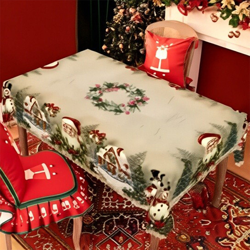 Klassisk festlig juledug – julemotiver, modstandsdygtig over for spild og nem at rengøre