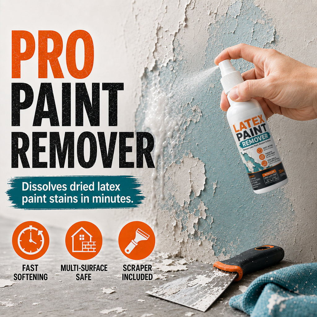 Spray til fjernelse af latexmaling på flere overflader