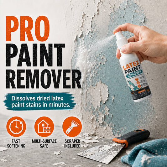 Spray til fjernelse af latexmaling på flere overflader