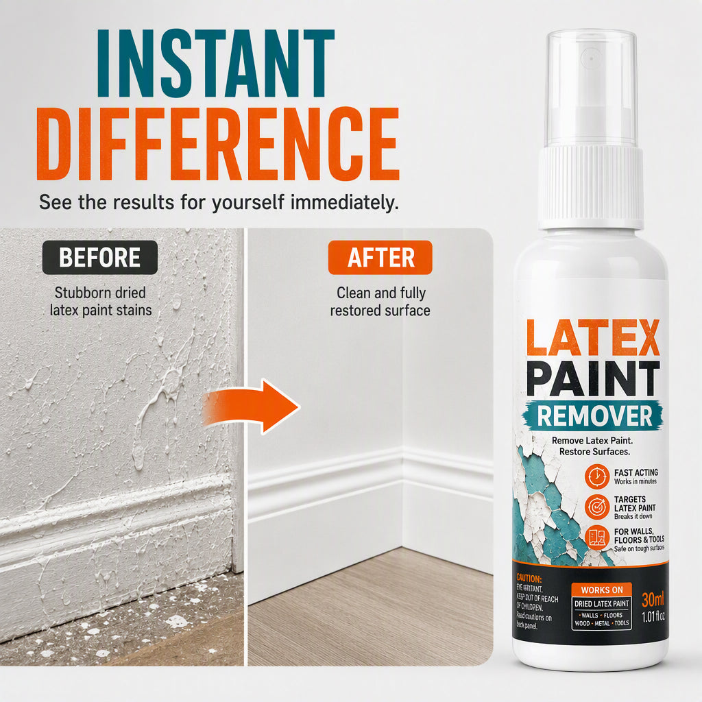 Spray til fjernelse af latexmaling på flere overflader