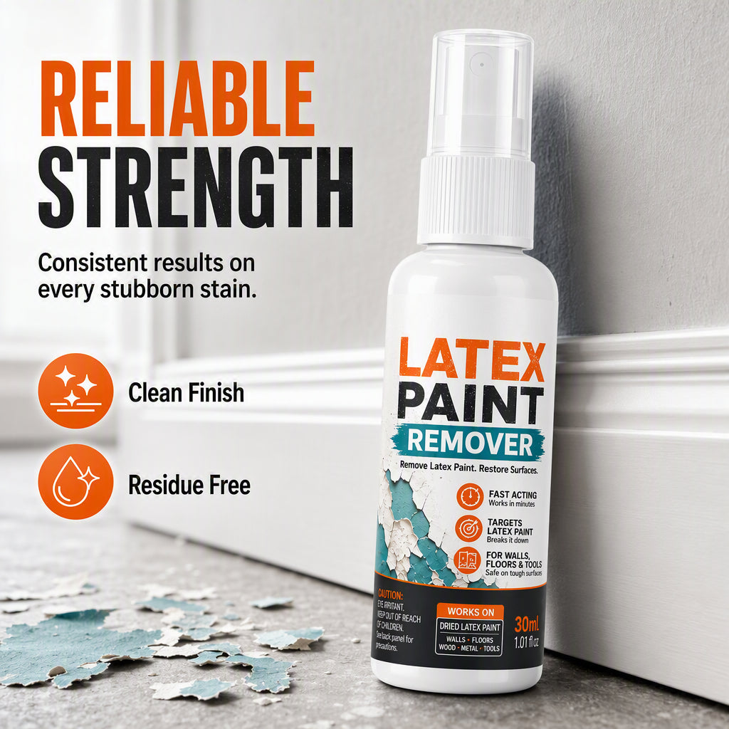 Spray til fjernelse af latexmaling på flere overflader