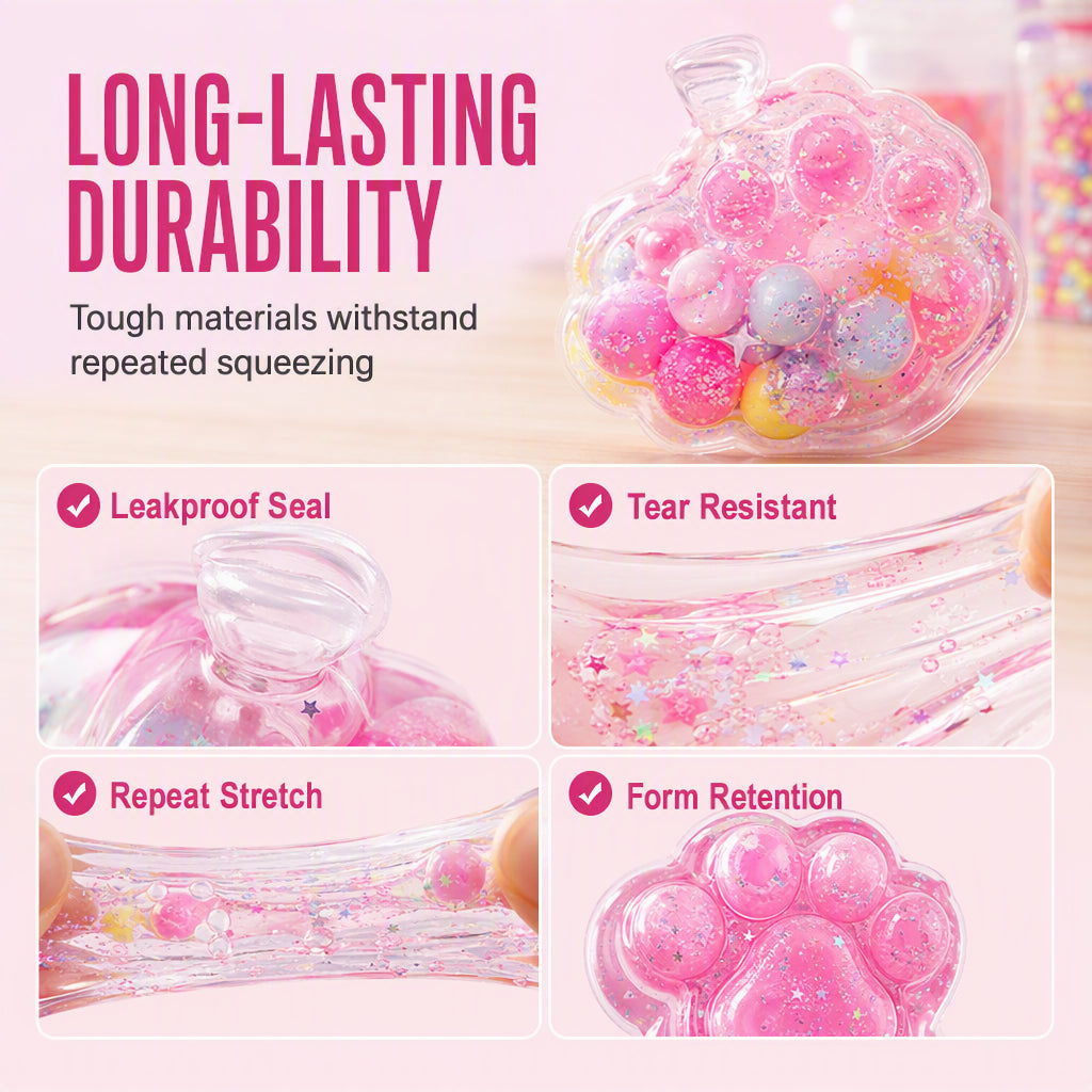 🎨 DIY-sæt til en “Fried Ice”-squishy med kattepote-motiv til børn