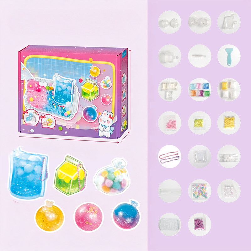 🎨 DIY-sæt til en “Fried Ice”-squishy med kattepote-motiv til børn