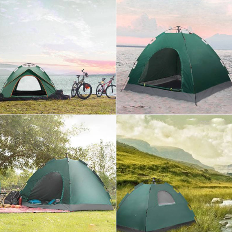 Automatisk hurtigtåbnende regntæt campingtelt-sæt