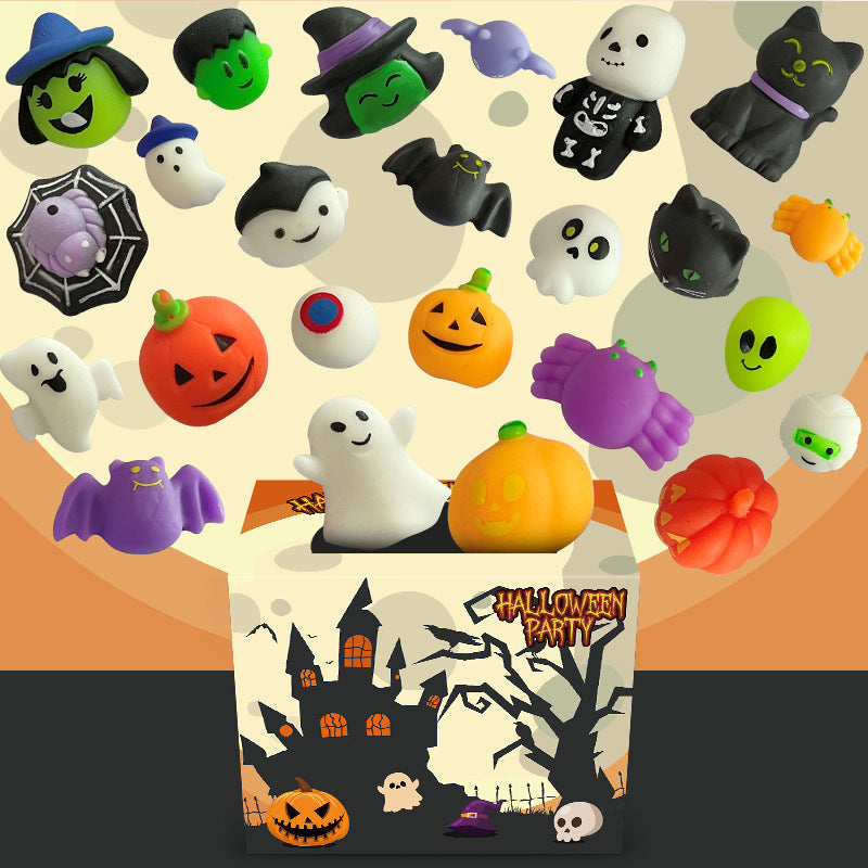 🎃 Assorteret Halloween mini-squishy-legetøj til gaveposer