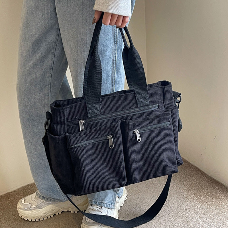 💥💥SALGSFAVORIT – OVER 50.000+ SOLGT!👜Vintage ensfarvet skuldertaske