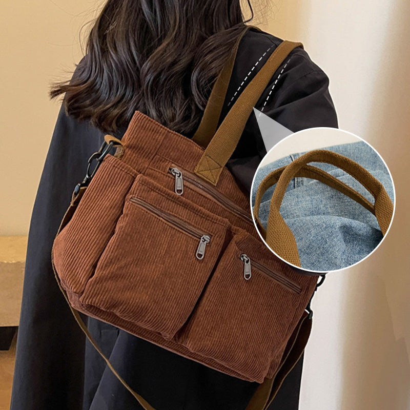 💥💥SALGSFAVORIT – OVER 50.000+ SOLGT!👜Vintage ensfarvet skuldertaske