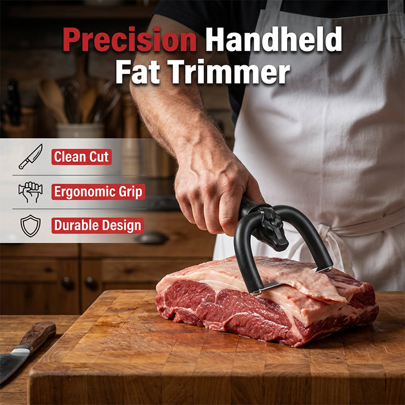 🥩 50% RABAT NU! Håndholdt fedttrimmer til oksekød & svinekød – U‑formet bladholder, rustfrie blade & ergonomisk greb – perfekt til grill, meal prep og store portioner 🍖🔪