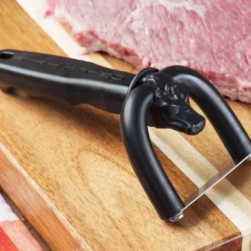 🥩 50% RABAT NU! Håndholdt fedttrimmer til oksekød & svinekød – U‑formet bladholder, rustfrie blade & ergonomisk greb – perfekt til grill, meal prep og store portioner 🍖🔪