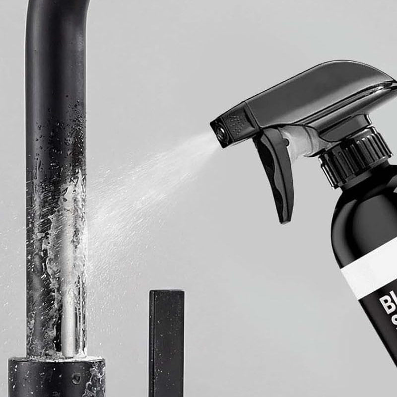 🚿50% RABAT NU! Kalkfjerner-spray til sorte vaske og vandhaner, spray mod genstridige vandpletter, badeværelsesrens uden skrubning til armaturer, vaske og bruseflader