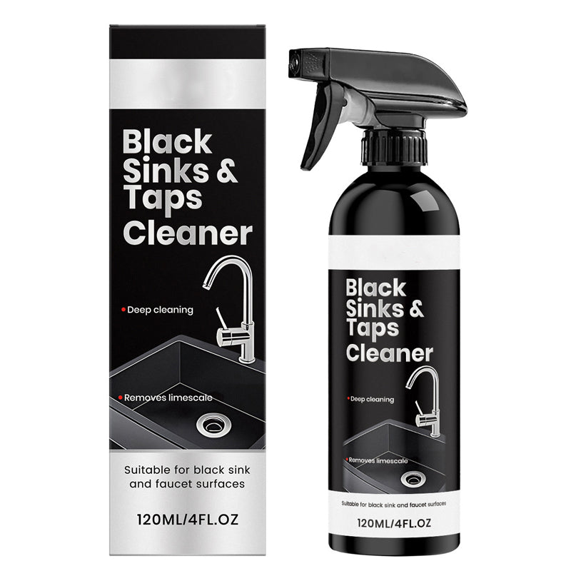 🚿50% RABAT NU! Kalkfjerner-spray til sorte vaske og vandhaner, spray mod genstridige vandpletter, badeværelsesrens uden skrubning til armaturer, vaske og bruseflader