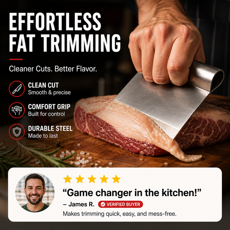 🔪🥩 2026 NYHED: 50% RABAT – Kødskraber – Hurtig & Effektiv – Fjerner Fedt & Sener – Skarp Kant – Ergonomisk – Alsidig – Slidstærk – Til Hjem & Professionel Brug 🍖🔧✨
