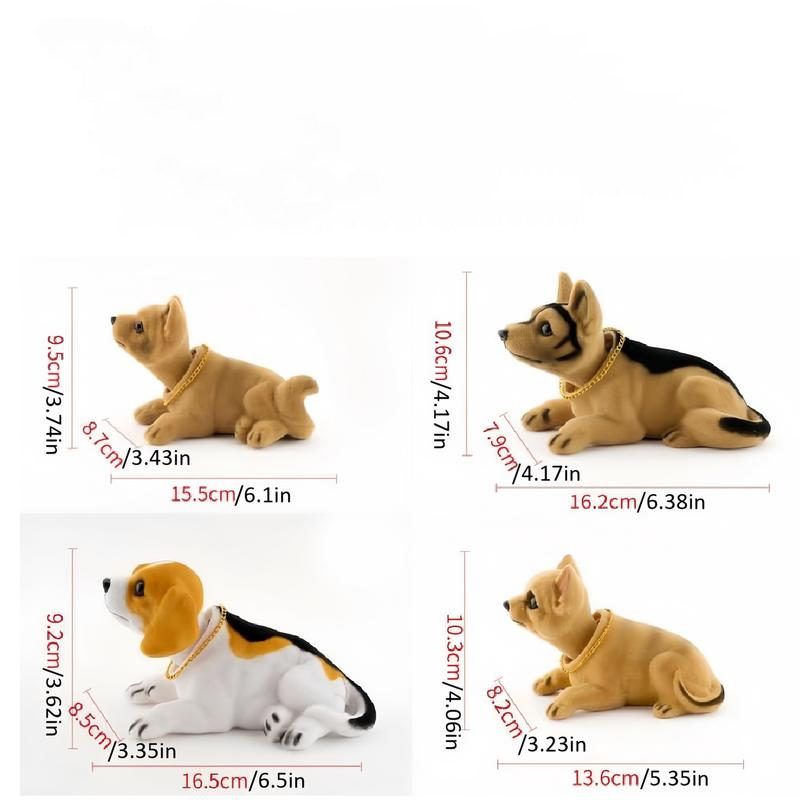 🎉 2026-udsalg — over 12.000 solgt! 🐶 Sød hundebobblehead – nikker med i hvert sving – 10 racer, blød plys, guldkæde – bringer smil på hver køretur 🚗
