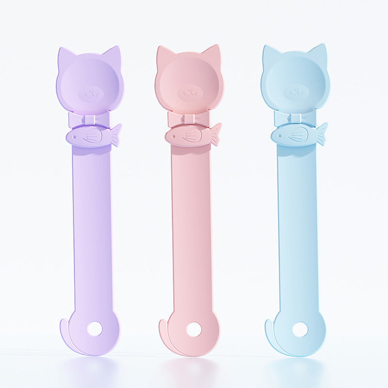 🥳HOT SALE🥳💞50K+ SOLGT! Foderske til katte! BPA-fri, kan klemmes med én hånd og har bred ske. Ren fodring – få din i dag! ✅