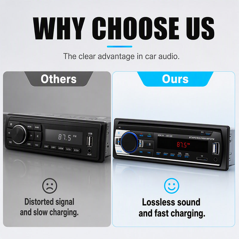 ⏳Tidsbegrænset 50% rabat⏰Bluetooth-bilradio🚗🎵