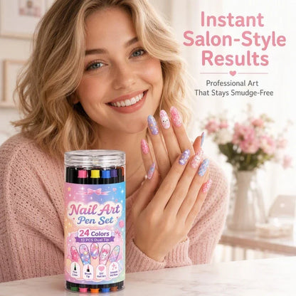 💅Neglepenne med dobbelte spidser i 24 farver – nemt DIY-negledesign