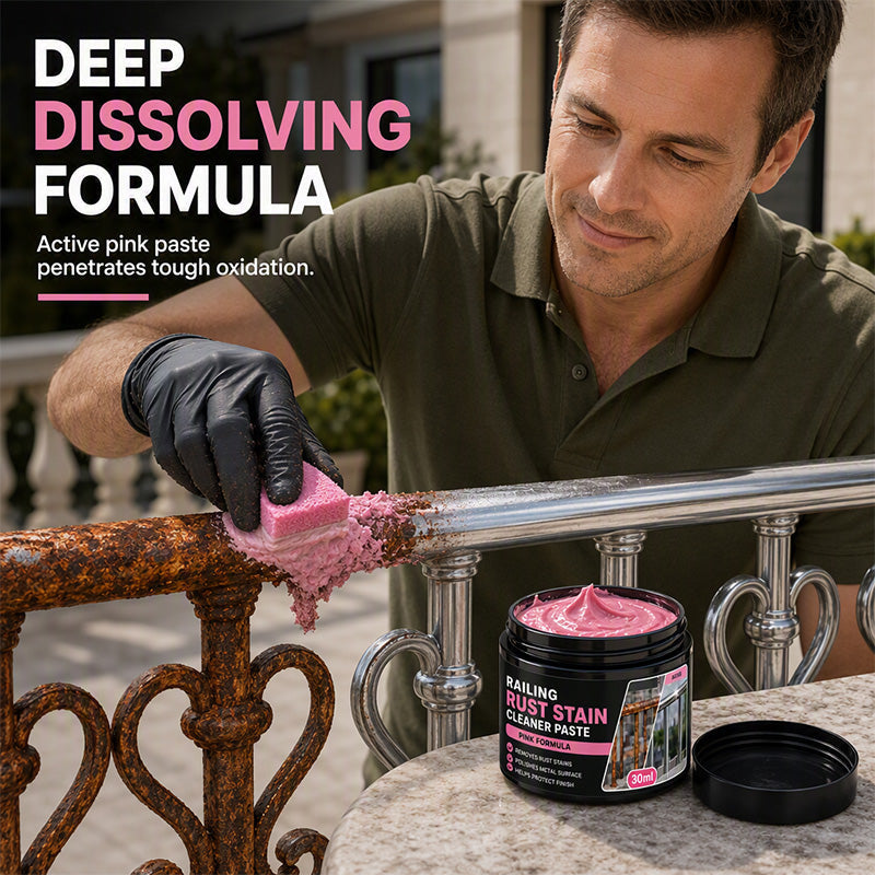Rengøringspasta til gelændere og rustpletter
