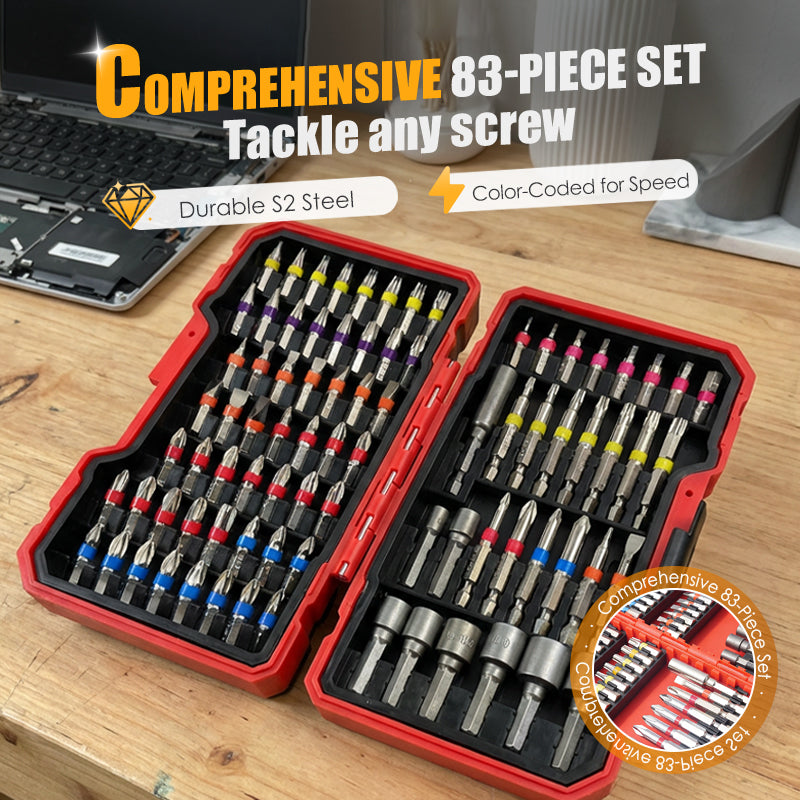 ❄️Summerfresh 50 % RABAT!🔧83-delt S2-bitssæt – ét organiseret sæt til hverdagens gør-det-selv-opgaver