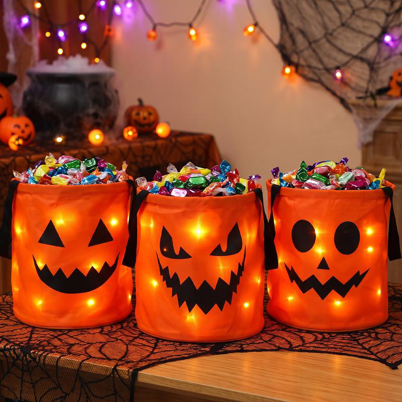 Halloween-slikspand med LED-lys