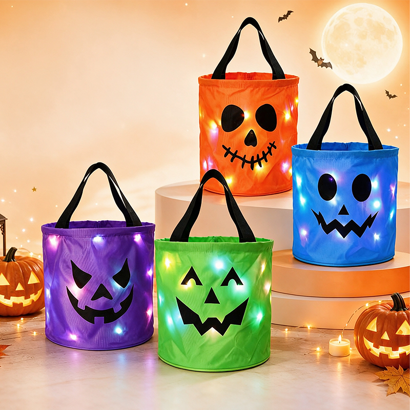 Halloween-slikspand med LED-lys