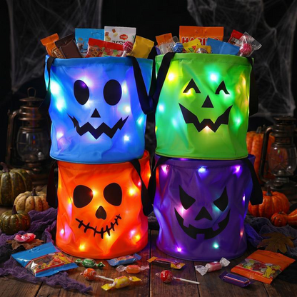 Halloween-slikspand med LED-lys